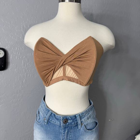 Savage X Fenty Aqua Hour Bandeau Bralette, Sweet Latte Nude, 3x - Picture 1 of 6